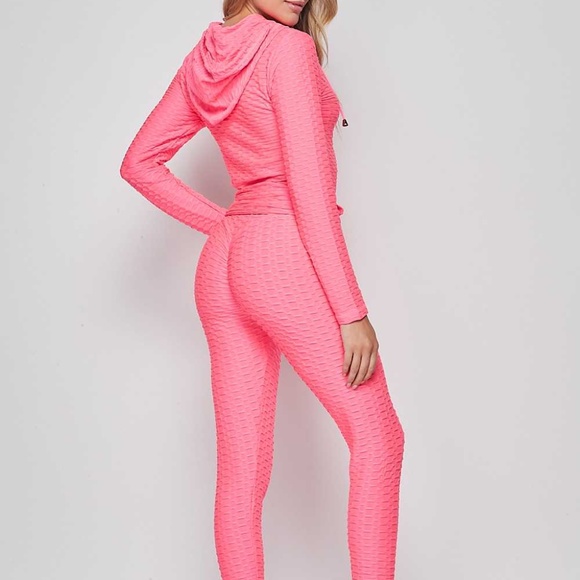 2 PC BUTT LIFT LEGGING AND HOODIE SET - Picture 1 of 5